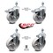 Service Caster Semi Steel Swvl TS Caster w/Roller Bearing-5"Wheels&12MM Stems-2 w/TTL BRK, 4PK SCC-TSTTL20S515-SSR-M1215-2-S-2 - alternate 1